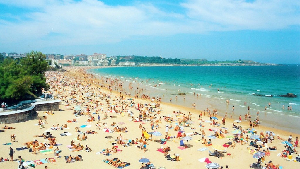 Playa de Sardinero en Santander (Cantabria, España)