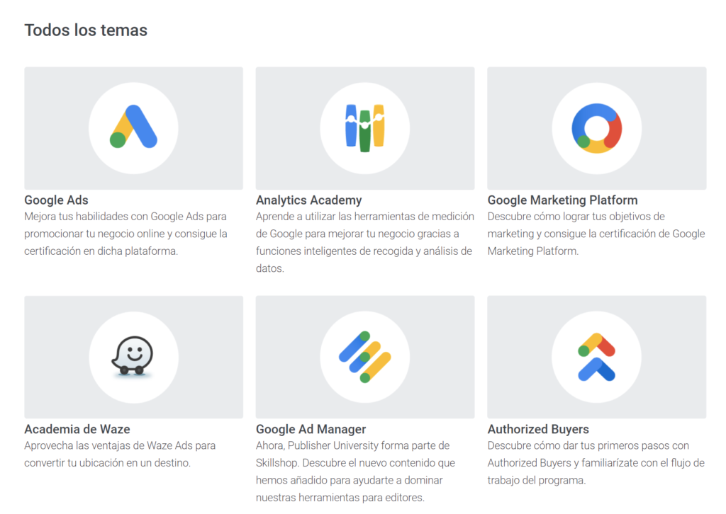 Certificaciones de Google