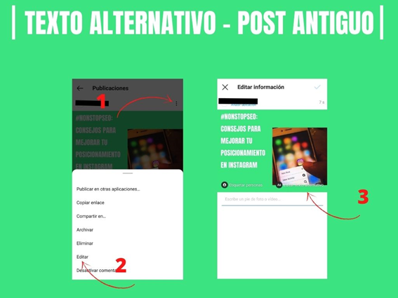 Texto alternativo en Instagram